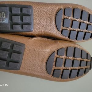 Size 5.5 Marc Joseph loafers.  Light brown, leather.